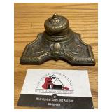 1900 mod  Brevet Brass inkwell with porcelain