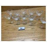 Cut Crystal stemmed goblets martini