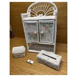 Three piece wicker set
