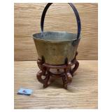 Brass pot and stand
