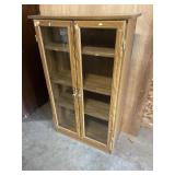 Two door glass bookcase