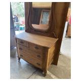 Oak dresser with mirror