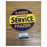 Kaiser metal sign