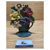 Cast iron hand-painted signed doorstop