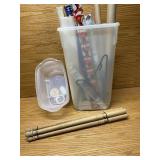 Wrapping paper and legs