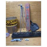 Iowa Hawkeye trashcan and miscellaneous