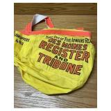 Des Moines register in Tribune paper carriers bag
