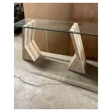 52 inch glass top sofa table