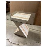 Southwestern style glass top table