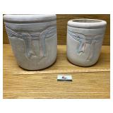 Southwestern style pottery planters