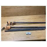 Pipe clamps approximately 36 inches