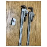 Rigid 24 inch aluminum pipe wrenches