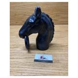 Cast iron horse hitching post