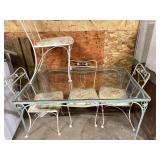 Glass top patio table