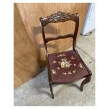 Rose  back Duncan Phyfe chair