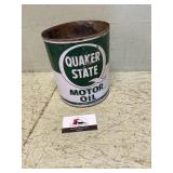 1 gallon Quaker State motor oil tin can