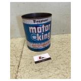 Fire stone motor king antifreeze tin can