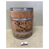 19 inch tall wooden barrel