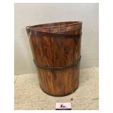 Wooden barrel 18 inches tall 13 inches wide