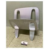 Mid century modern Aluminum magazine rack