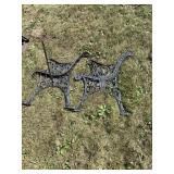 Cast iron bench ends