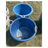 Plastic 17 inches tall 21 inches wide feed buckets