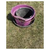 Buckets and feed pan