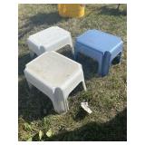 Plastic footstools