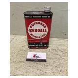 Kendall motor oil tin can
