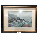 Framed Watercolor Painting w. Cressy