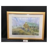 Dan Cross "Yellow Barn" Watercolor