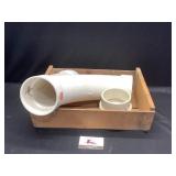 Wood box and pvc fittings