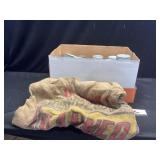 Ball jars and burlap sack