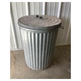 Galvanized Trash Can