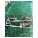 Vintage metal ice skates