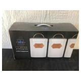Copper kitchen canister set - new in box