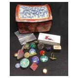 Jewelry  Box and Pins