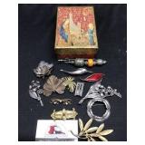 Pins and jewelry Box