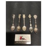 5 Christmas Spoons EPNS Silver Plate