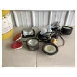 Bucket of Electrical, Lights, Reflectors,