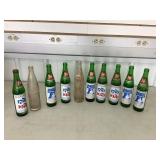 Vintage 7 Up Bottles