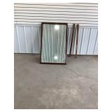Dresser mirror with brackets