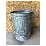 Galvanized Trash Can