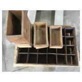 Wood Bin and Storage Boxes