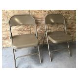 Two Metal Folding Chairs