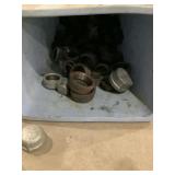 Garbage can w/ Misc Fittings
