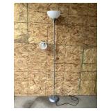 Gray and white floor lamp