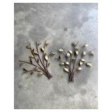 Metal gold leaf decor