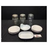 Mason Jars & Misc Glassware