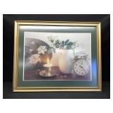 Candle & Clock Framed Print